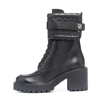 (W) FERRAGAMO Shiraz Leather Boots 'Black'
