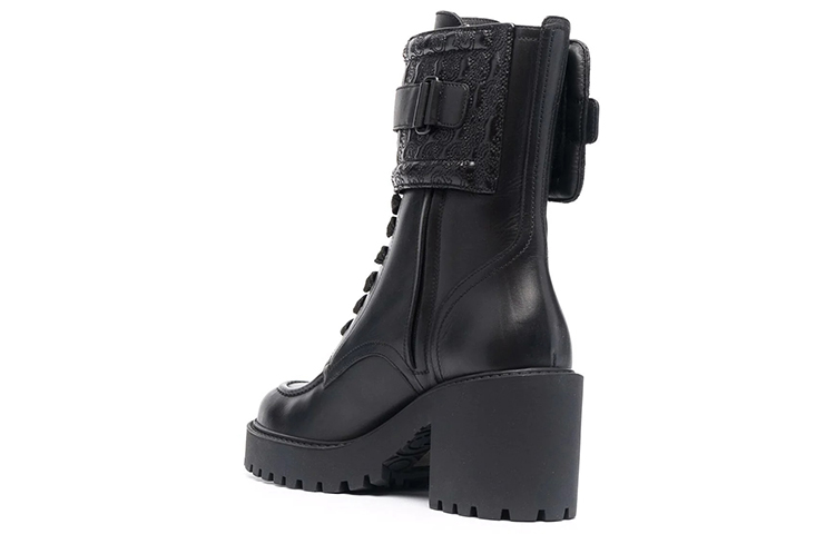 (W) FERRAGAMO Shiraz Leather Boots 'Black' 圖 3