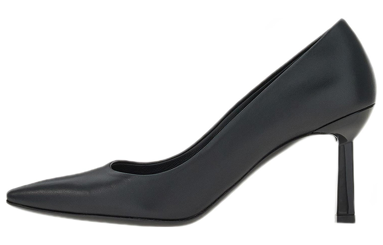 (Women) FERRAGAMO Salvatore 'Black Leather Pointed-Toe Stiletto' 01E233-758479
