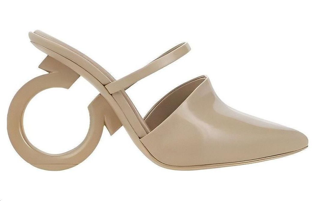 (W) FERRAGAMO Salvatore 'Brown Square Toe CMFT Mule' 圖 2