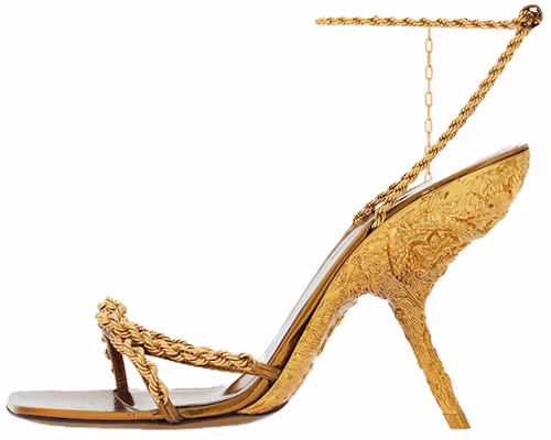 (Women) FERRAGAMO Salvatore 'Gold Ankle-Strap Sandal Heels' 01G375-766266 Buy (Women) FERRAGAMO Salvatore 'Gold Ankle-Strap Sandal Heels' 01G375-766266