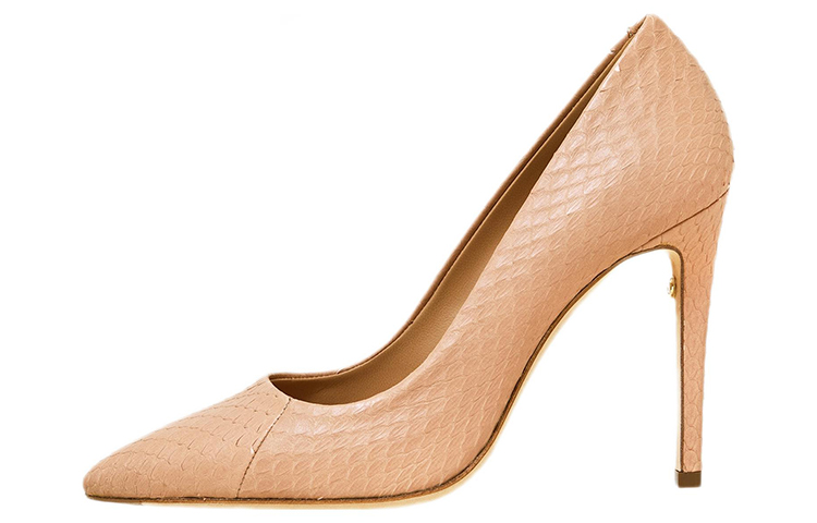 (Women) FERRAGAMO Salvatore 'Light Brown Snakeskin Pointed-Toe Pumps' 01D953-756419