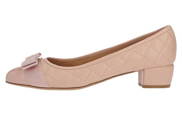 (W) FERRAGAMO Salvatore 'Pink Chunky Heels'