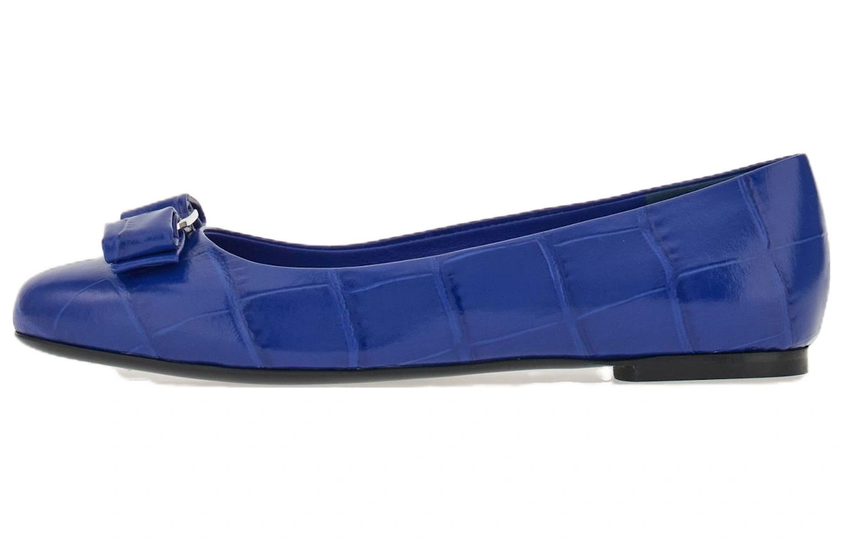 (Women) FERRAGAMO Salvatore Ballet Flat 'Blue Bow'