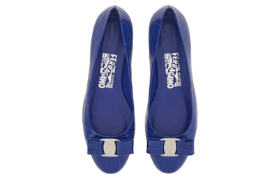 (Women) FERRAGAMO Salvatore Ballet Flat 'Blue Bow'