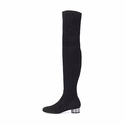 (W) FERRAGAMO Salvatore Brindisi Over-The-Knee Boot 'Black Suede'