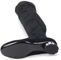 FERRAGAMO菲拉格慕 Brindisi系列 絨面皮革過膝 高筒靴 女款 黑色 Purchase FERRAGAMO菲拉格慕 Brindisi系列 絨面皮革過膝 高筒靴 女款 黑色