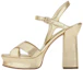 Buy (W) FERRAGAMO Salvatore Sandales Plateforme Peep-Toe en Cuir ''Or'' 01E555-758161