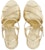 (Women) FERRAGAMO Salvatore Calfskin Platform Peep-Toe Slide 'Gold' 01E555-758161