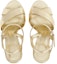 Lookbook (Women) FERRAGAMO Salvatore Calfskin Platform Peep-Toe Slide 'Gold' 01E555-758161