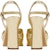 (Women) FERRAGAMO Salvatore Calfskin Platform Peep-Toe Slide 'Gold' 01E555-758161