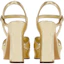 Shop (W) FERRAGAMO Salvatore Sandales Plateforme Peep-Toe en Cuir ''Or'' 01E555-758161