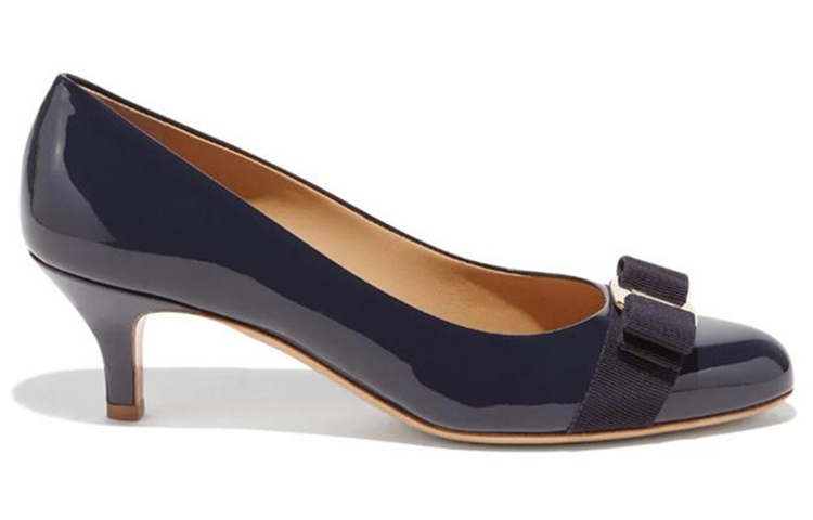 (W) FERRAGAMO Carla Pump Black 'Navy' 圖 2