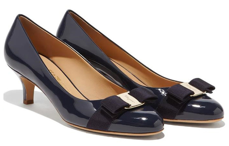 (W) FERRAGAMO Carla Pump Black 'Navy' 圖 3