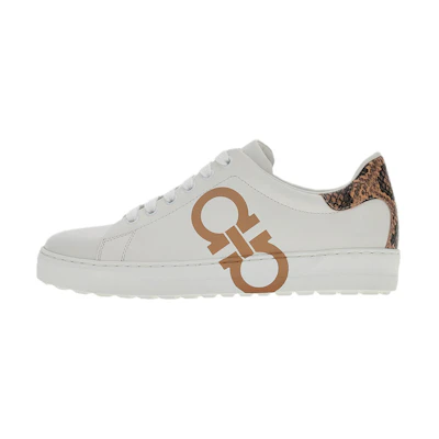 (W) FERRAGAMO Salvatore Classic Low Top Lace-Up 'Beige White'