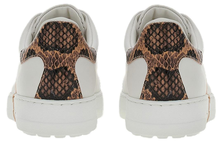 Shop FERRAGAMO菲拉格姆 牛皮 經典繫帶 低筒 時尚板鞋 女款 白米色