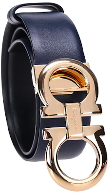 (W) FERRAGAMO Salvatore 雙面平滑扣皮帶 海軍藍 3.5公分 23A564-0674475 Lookbook (W) FERRAGAMO Salvatore 雙面平滑扣皮帶 海軍藍 3.5公分 23A564-0674475