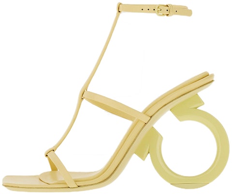 FERRAGAMO菲拉格穆 Elina 皮革 露趾扣式 時尚涼鞋 10.5cm 女款 黃色 Buy FERRAGAMO菲拉格穆 Elina 皮革 露趾扣式 時尚涼鞋 10.5cm 女款 黃色