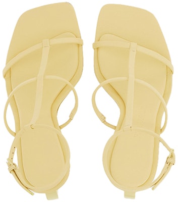 FERRAGAMO菲拉格穆 Elina 皮革 露趾扣式 時尚涼鞋 10.5cm 女款 黃色 Lookbook FERRAGAMO菲拉格穆 Elina 皮革 露趾扣式 時尚涼鞋 10.5cm 女款 黃色