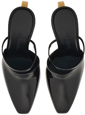 (Women) FERRAGAMO Salvatore Elina Mules 'Black Sculpted Heel' 01G350-765683 Lookbook (Women) FERRAGAMO Salvatore Elina Mules 'Black Sculpted Heel' 01G350-765683