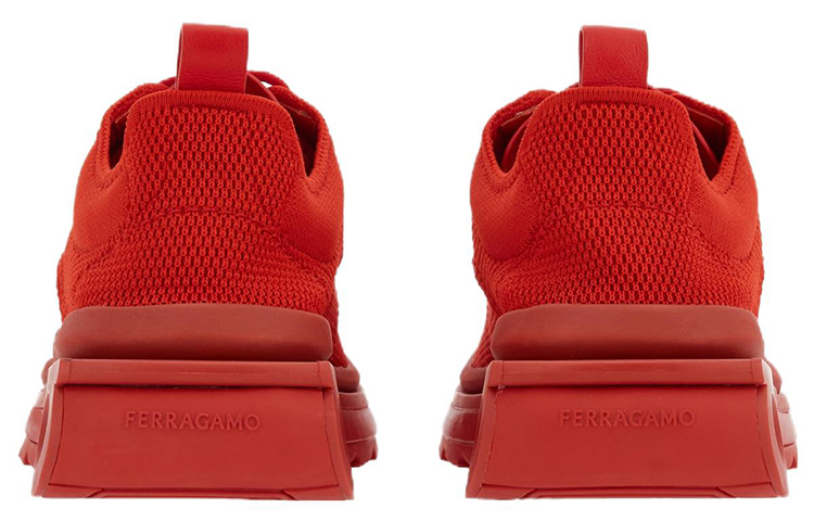 Shop (W) Zapatillas FERRAGAMO Salvatore Tela y Ante de Cuero 'Rojo'. 30391-760873