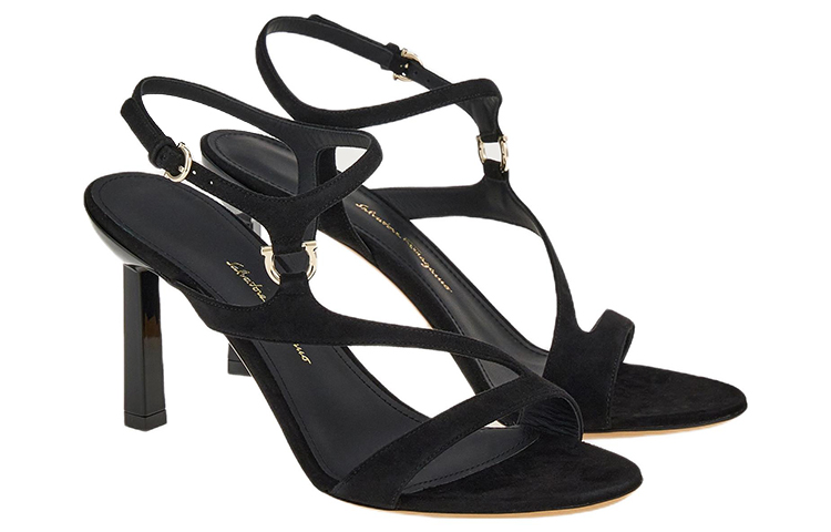 (W) FERRAGAMO Salvatore Gancini 'Black Buckle High Heel' 圖 2