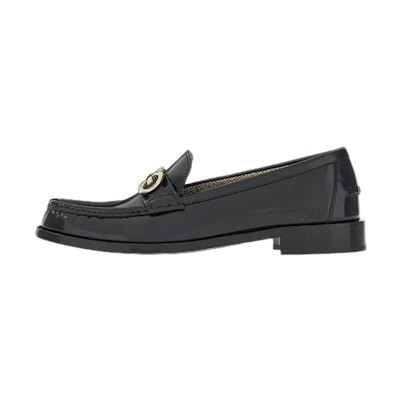 (W) FERRAGAMO Salvatore Gancini 'Black Double Buckle'