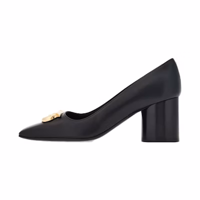 (W) FERRAGAMO Salvatore Gancini 'Black Gem Embellished'