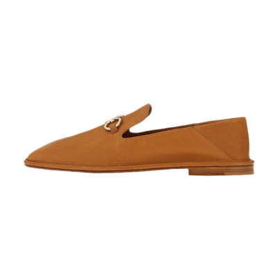 (W) FERRAGAMO Salvatore Gancini 'Brown Velvet Buckle'
