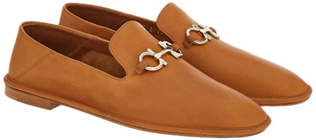 Order FERRAGAMO菲拉格慕 Gancini 绒面牛皮 休閒搭扣 平底鞋 女款 棕色