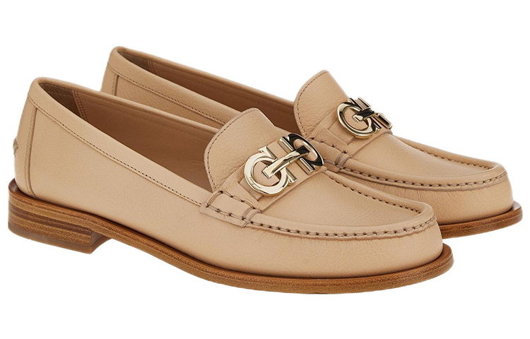 (W) FERRAGAMO Salvatore Gancini 'Light Brown Buckle Loafer' 圖 2