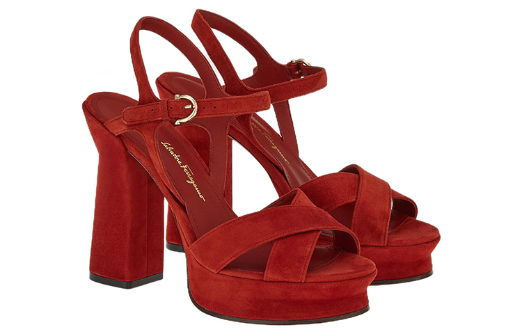 Order (W) FERRAGAMO Salvatore Gancini 'Sandal Slide Platform Merah Open-Toe' 01E555-758154