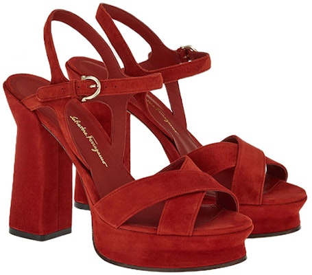 (W) フェラガモ ガンチーニ レッドオープントゥ プラットフォームスライド 01E555-758154 Order (W) フェラガモ ガンチーニ レッドオープントゥ プラットフォームスライド 01E555-758154