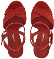 Lookbook (W) FERRAGAMO Salvatore Gancini 'Sandal Slide Platform Merah Open-Toe' 01E555-758154