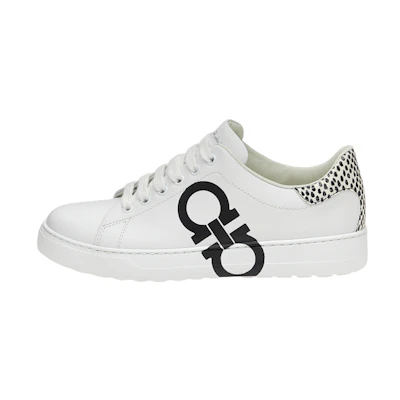 (W) FERRAGAMO Salvatore Gancini 'White Black Fashion'