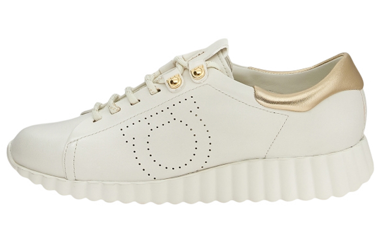 (W) FERRAGAMO Salvatore Gancini 'White Casual Low-Top'