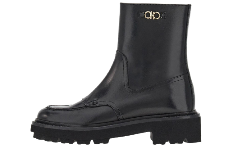 (W) FERRAGAMO Oreste Leather Bootie 'Black'