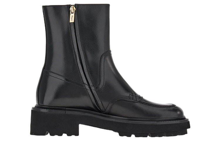 (W) FERRAGAMO Oreste Leather Bootie 'Black' 圖 2