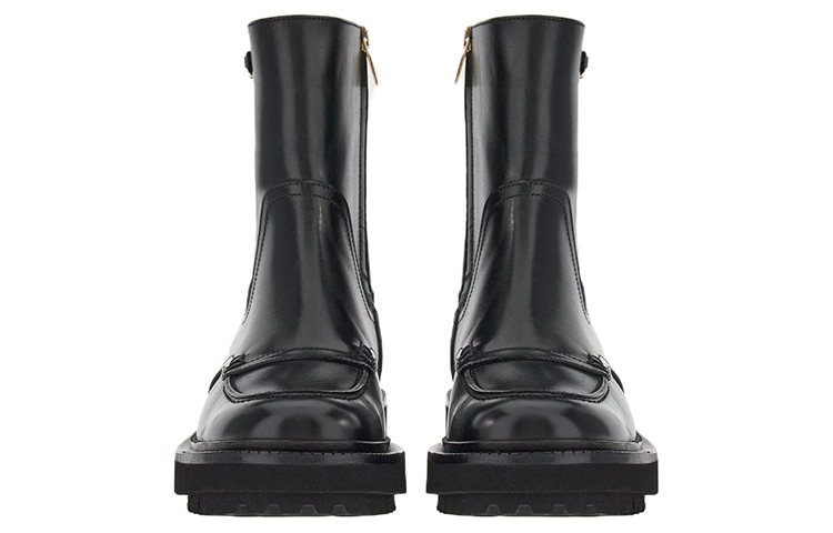 (W) FERRAGAMO Oreste Leather Bootie 'Black' 圖 4