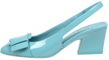 (Women) FERRAGAMO Salvatore Gancini High-Heeled Mules 'Blue' 01D019-751695 (Women) FERRAGAMO Salvatore Gancini High-Heeled Mules 'Blue' 01D019-751695