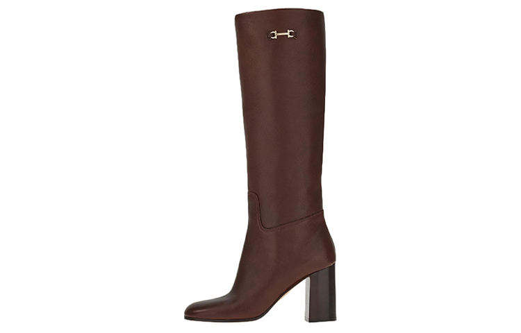 Buy (W) FERRAGAMO Salvatore Gancini Zapatilla Alta 'Cuero Marrón' 01E492-757874