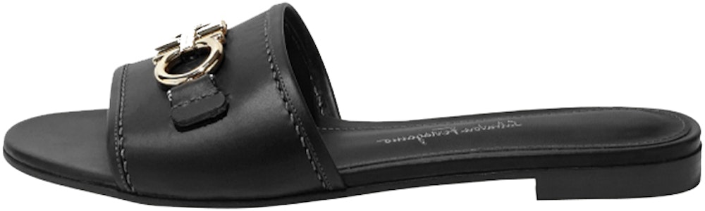 (W) フェラガモ ガンチーニ レザーサンダル (黒) 01R221-730192 Buy (W) フェラガモ ガンチーニ レザーサンダル (黒) 01R221-730192