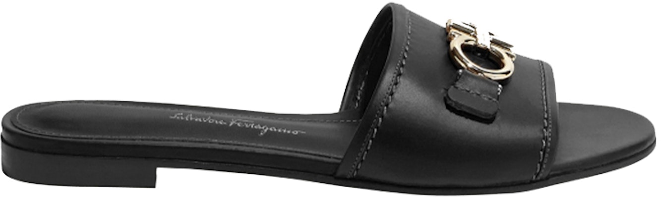 (W) FERRAGAMO Salvatore Sandalias de Cuero Gancini 'Negro' 01R221-730192 Order (W) FERRAGAMO Salvatore Sandalias de Cuero Gancini 'Negro' 01R221-730192