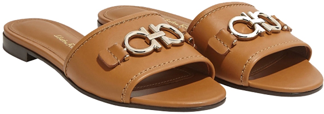 (Women) FERRAGAMO Salvatore Gancini Leather Slide 'Brown Fashion' 01R221-730196 Lookbook (Women) FERRAGAMO Salvatore Gancini Leather Slide 'Brown Fashion' 01R221-730196