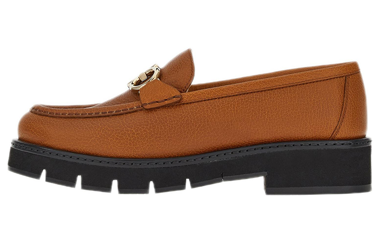 (W) FERRAGAMO Rolo Shearling-Lined Loafers 'Brown'