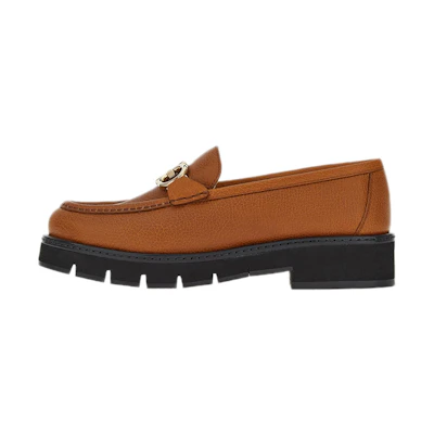 (W) FERRAGAMO Rolo Shearling-Lined Loafers 'Brown'