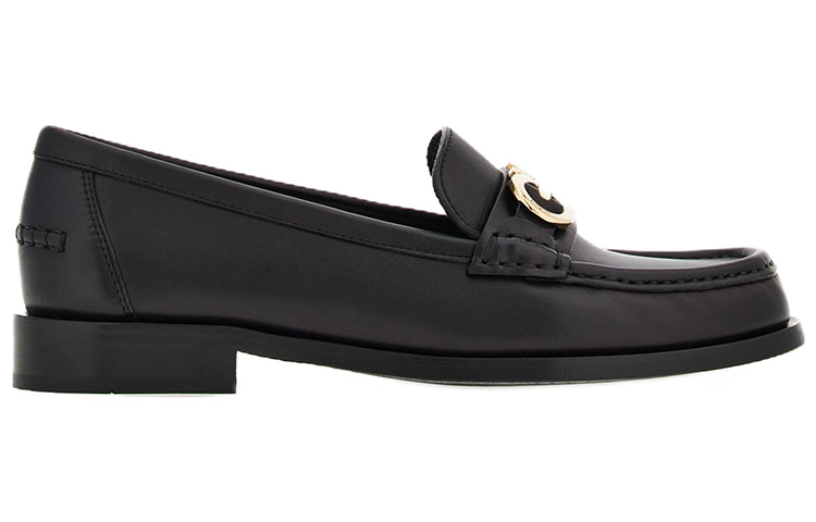 (W) FERRAGAMO Salvatore Gancini Loafer 'Gold Hardware Black' 圖 2