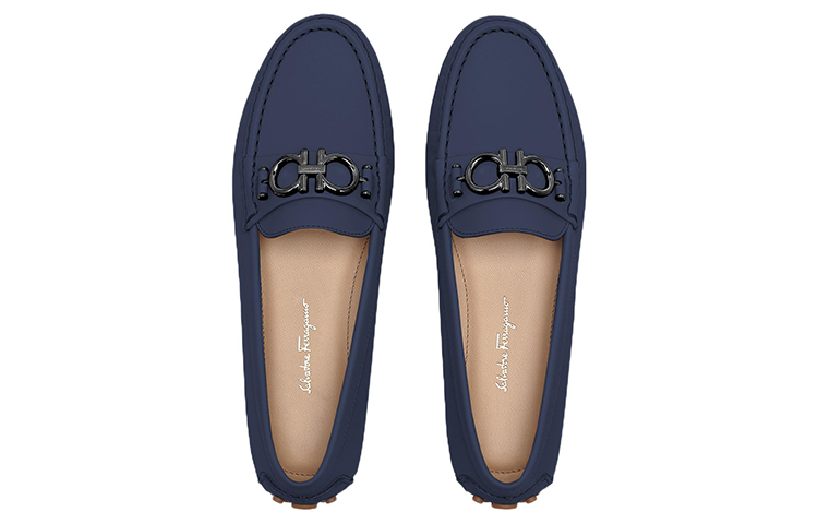 (W) FERRAGAMO Salvatore Gancini Loafer 'Navy Blue' 圖 3