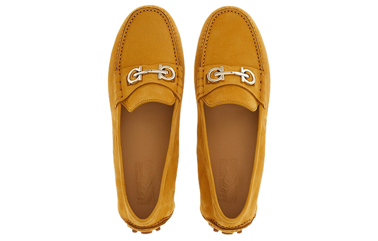 (W) FERRAGAMO Salvatore Gancini Loafer 'Yellow Velvet' 圖 3