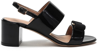 (W) FERRAGAMO Salvatore Giulia 'Sandal Tumit Blok Hitam Patent Bersimpul' 01Q976-725965 Order (W) FERRAGAMO Salvatore Giulia 'Sandal Tumit Blok Hitam Patent Bersimpul' 01Q976-725965